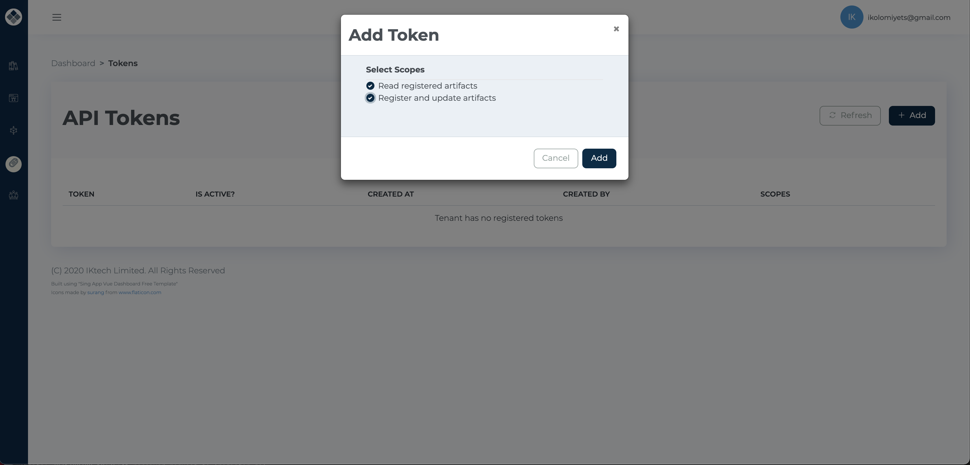 Create token
